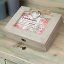 Granddaughter Heart Love Natural Taupe Wood Locket Music Box Plays How Great Thou Art