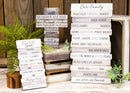 Love Never Gives Up Distressed Wood 9 Inch Stacked Wood Cross Figurine