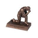 Lighthouse Christian Products Praying Man Seeking God Bronzelike Finish 4.5 x 2.75 Cast Stone Mounted Sculpture