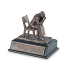 Lighthouse Christian Products Praying Man Seeking God Bronzelike Finish 5 x 4 Hand-Cast Resin Mounted Sculpture