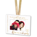 Lighthouse Christian Products You Are A Blessing White 4 x 3 Metal Mini Picture Frame Christmas Ornament