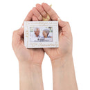 Lighthouse Christian Products 50th Anniversary White 4 x 3 Metal Mini Picture Frame Christmas Ornament