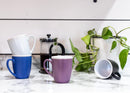 Solid Color Cool Green Blue Purple 16 ounce Matte Ceramic Mugs Assorted Set of 4