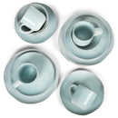 Elanze Designs Reactive Glaze Ceramic Stoneware Dinnerware 16 Piece Set - Service for 4, Blue