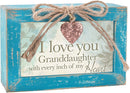 Love You Granddaughter My Heart Teal Wood Locket Jewelry Music Box Plays Tune You are my Sunshine