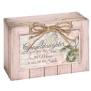 Top down view of Granddaughter Sun Stars Petite Locket Blush Pink Music Box