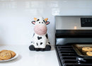 100 North Cute Spotted Cow Farm 10.5 x 7.1 Dolomite Ceramic Cookie Jar