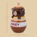 100 North Honey Jar Smiling Brown Bear 11.1 x 6.3 Dolomite Ceramic Cookie Jar