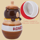 100 North Honey Jar Smiling Brown Bear 11.1 x 6.3 Dolomite Ceramic Cookie Jar