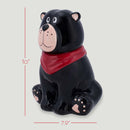 100 North Black Bear Handkerchief 10 x 7.9 Dolomite Ceramic Cookie Jar