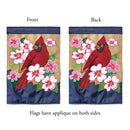 Magnolia Garden Vibrant Pink Blue Red Cardinal 29 x 42 Polyester Large Outdoor House Flag