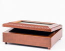 I Love You to the Moon and Back Woodgrain Rope Trim Jewelry Music Box Plays Wonderful World