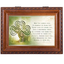 Home décor keepsake and trinket box made with hidden musical mechanism inside