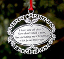 Merry Christmas from Heaven Pewter Keepsake Ornament with Poem in Gift Box