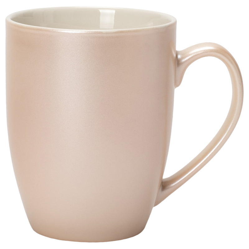 Precious Pearl Finish 10 ounce New Bone China Coffee Cup Mugs Set of 4