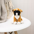 DEMDACO Brown Boxer Dog Childrens Plush Beanbag Stuffed Animal Toy