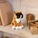 DEMDACO Brown Boxer Dog Childrens Plush Beanbag Stuffed Animal Toy