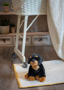 Nat and Jules Sitting Small Rottweiler Dog Children's Plush Stuffed Animal Toy