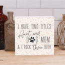 P. Graham Dunn Aunt and Dog Mom Floral Yellow 5.38 x 5.38 Pine Wood Tabletop Word Block Sign