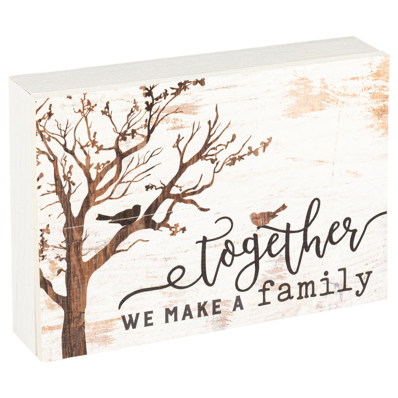 P. Graham Dunn Together We Make A Family Tree White 10 x 7 Inch Solid Pine Wood Boxed Pallet Wall Plaque Sign