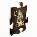 P. Graham Dunn Love You to The Moon & Back 12 x 12 inch Wood Puzzle Piece Wall Sign Plaque
