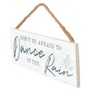 P. Graham Dunn Dance In The Rain Whitewash 10 x 3.5 Pine Wood String Sign