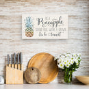 P. Graham Dunn Pineapple Wear Crown Be Sweet Whitewash 10 x 5.5 Solid Wood Plank Wall Plaque Sign