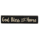 P. Graham Dunn God Bless Our Home 3 x 12 Dried Pine Wood Hand-Painted Wall Sign