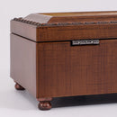 Home décor keepsake and trinket box made with hidden musical mechanism inside