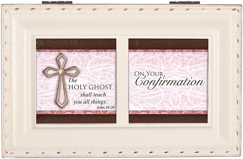On Your Confirmation Scripture Ivory Music Box Plays Ave Maria