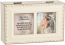 Home décor keepsake and trinket box made with hidden musical mechanism inside