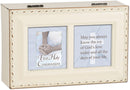 Home décor keepsake and trinket box made with hidden musical mechanism inside