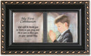 Home décor keepsake and trinket box made with hidden musical mechanism inside