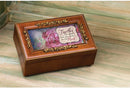 Sister Always in my Heart Woodgrain Embossed Jewelry Music Box Plays Wonderful World