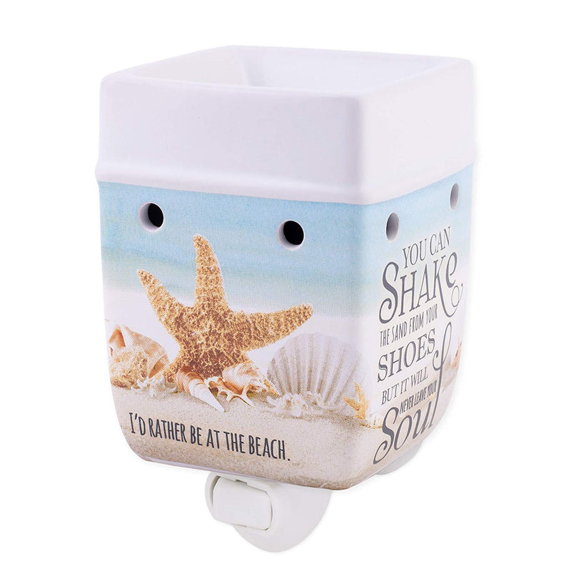 Shake The Sand from Shoes Beach Ocean Stoneware Electric Plug-in Wax Tart Oil Warmer