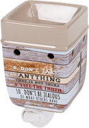 Ten Commandments Pallet Wood Look Ceramic Electric Ceramic Stoneware Plug-in Warmer
