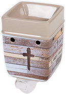 Ten Commandments Pallet Wood Look Ceramic Electric Ceramic Stoneware Plug-in Warmer