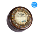 Mom Love You Cherished Gift Amber Earth Tone Jewelry Music Box Plays Wind Beneath My Wings