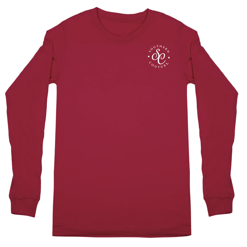 Southern Couture SC Classic Amazing Grace Longsleeve Classic Fit Adult T-Shirt - Cardinal Red
