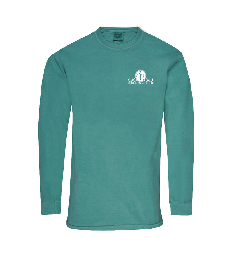 Southern Couture Comfort Long Sleeve Fit Love One Another Adult T-Shirt Seafoam