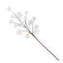 Elanze Designs Snowflake Winter White 24 x 9 Acrylic Christmas Artificial Flower Spray