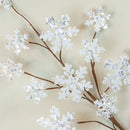Elanze Designs Snowflake Winter White 24 x 9 Acrylic Christmas Artificial Flower Spray