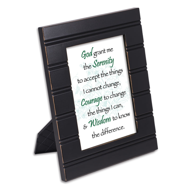 Serenity Prayer Black 8 x 10 Beaded Board Picture Frame Plaque