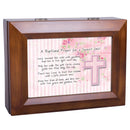 Home décor keepsake and trinket box made with hidden musical mechanism inside