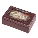 Sister Always in my Heart Rosewood Jewelry Music Box Plays You Are My Sunshine