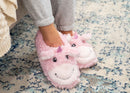 Unicorn Pink Womens Animal Cozy Plush Lined Non Slip Fuzzy Slipper - Medium