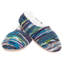 Front view of Blue Yarn Craft Blend Womens Plush Lined Cozy Non Slip Indoor Soft Slippers