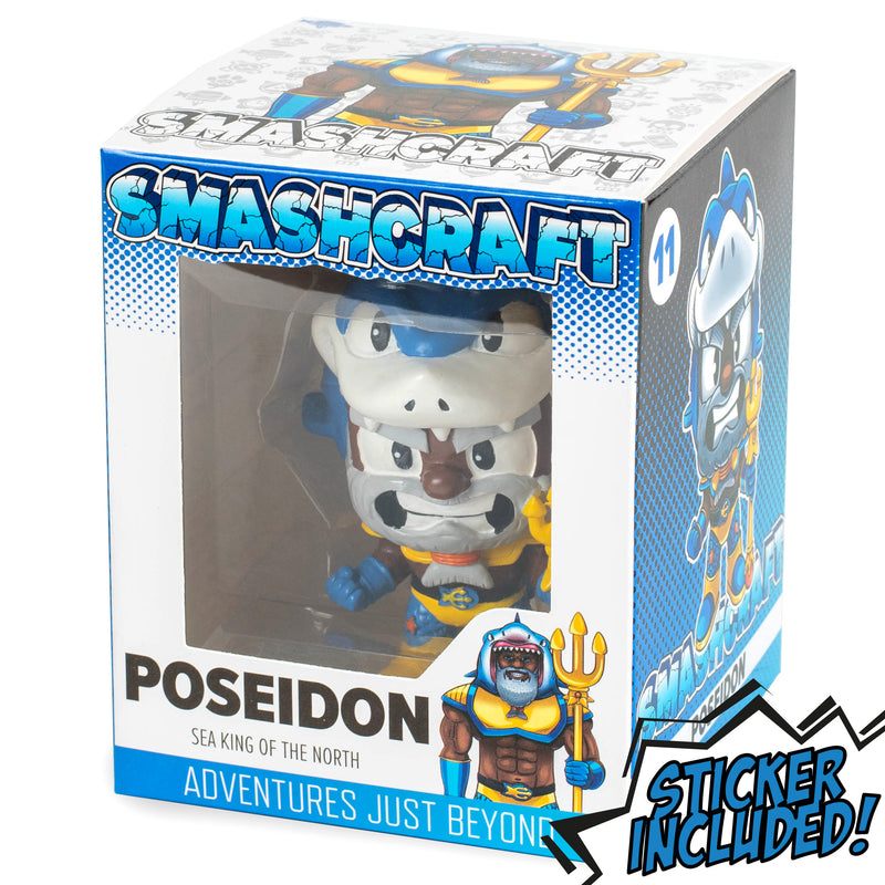 Poseidon Cerulean Blue 4 inch Painted Resin Boxed Collectible Figurine
