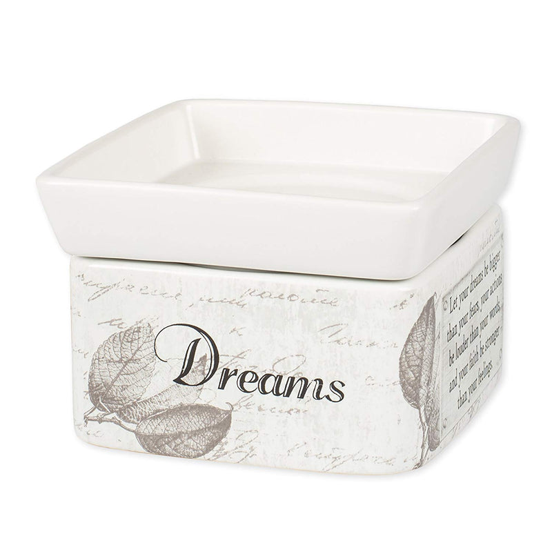 Dream Actions Faith Stronger Stoneware Electric 2 in 1 Jar Candle and Wax Tart Oil Warmer