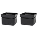 Glossy Black Ceramic Stoneware 2-In-1 Jar Candle and Wax Tart Oil Warmer - 2 Pack